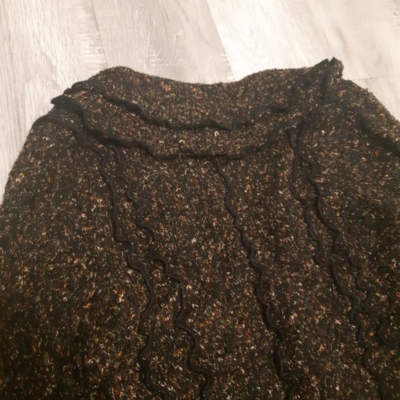 Jana womens art to wear big button flouncy fuzzy cardigan size small - Picture 6 of 9